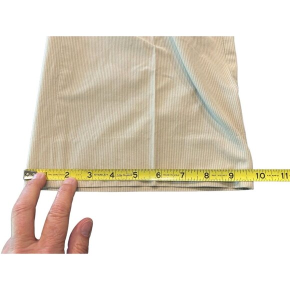 Banana Republic Pants Mens 36x27 Flat Front Tan Striped Lightweight Cotton Chino - Picture 9 of 12